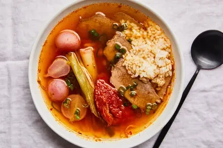 **Gukbap (Beef and Bean Sprout Soup With Rice)**