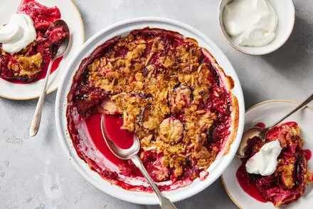 Plum-Almond Crumble