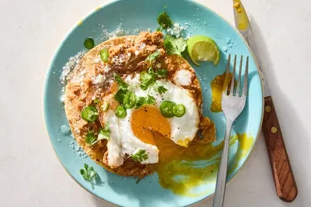 Chorizo, Egg and Cheese Tostadas