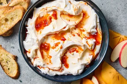 Hot Honey Whipped Ricotta
