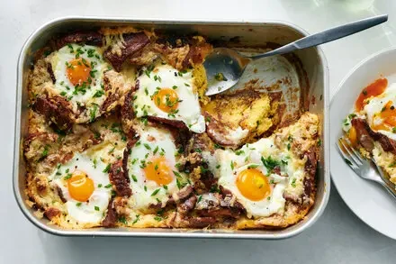 Bacon, Egg and Cheese Strata