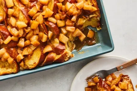 Overnight French Toast with Maple Apples